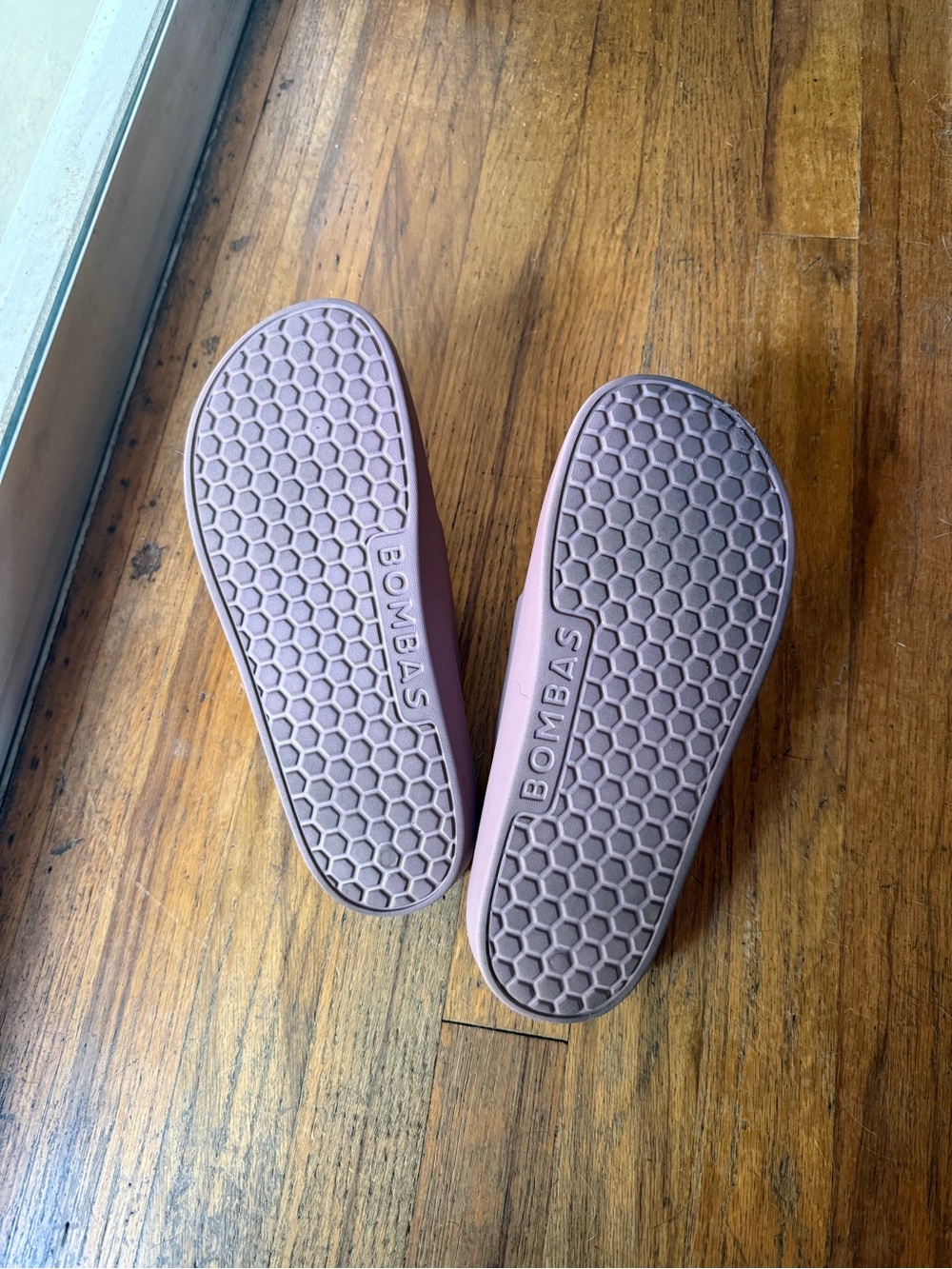 Bombas Dual-Strap Slide Sandals in Mauve Pink - Picture 3 of 3